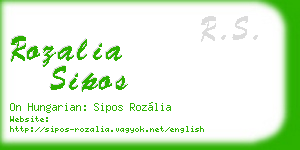 rozalia sipos business card