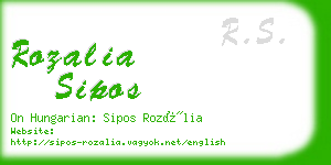 rozalia sipos business card